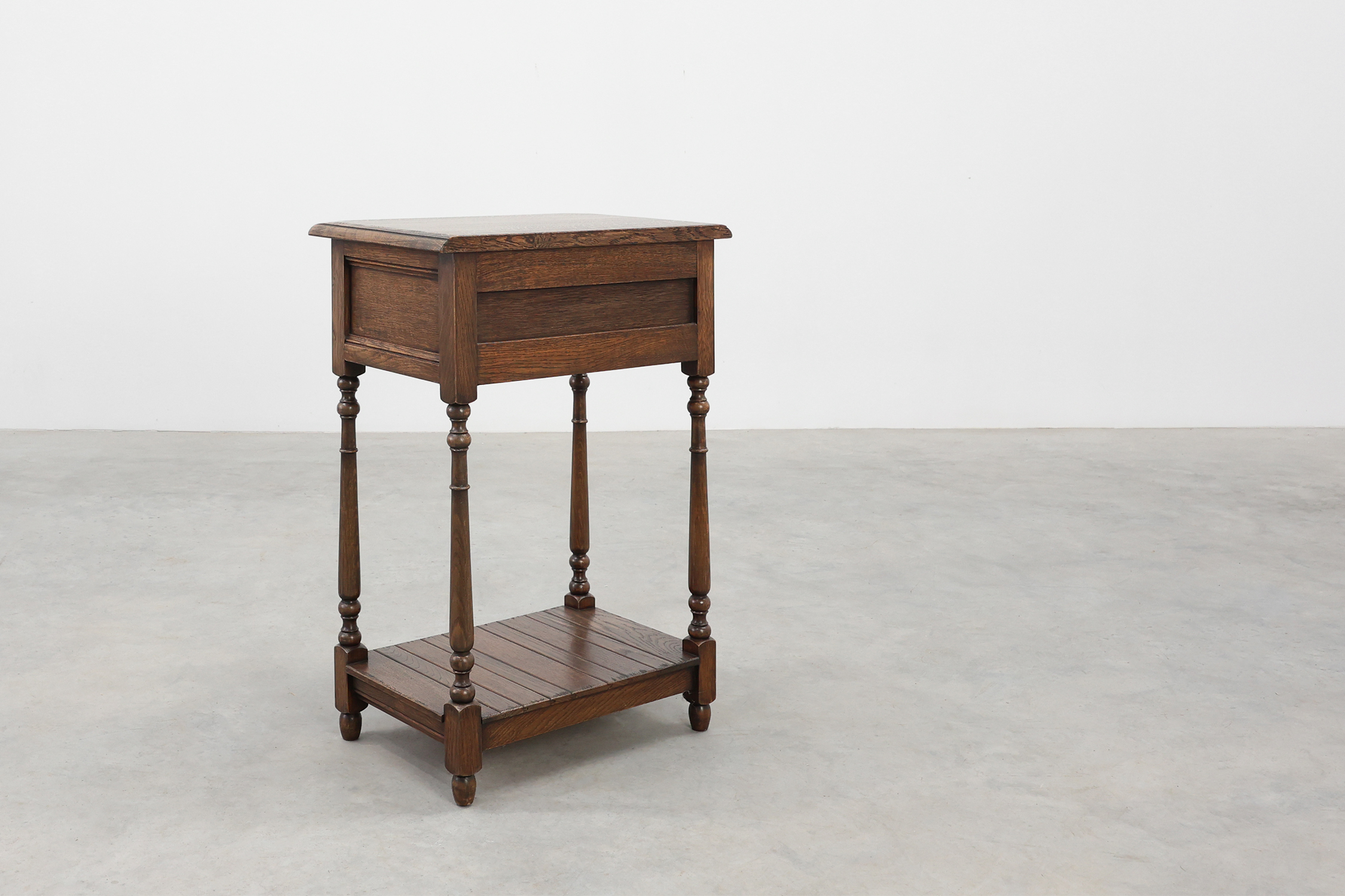 Small rustic cabinet with drawer or nightstand in oak, France 19th centurythumbnail